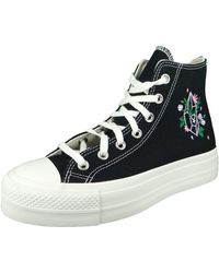 Converse - Chuck Taylor All Star Lift High Top A03739C Baskets montantes pour femme Noir - Lyst