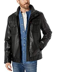 levis leather jacket with hood