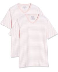 Amazon Essentials Short-sleeve Stripe V-neck T-shirt in Black/Light Gray  Heather (Black) for Men - Lyst