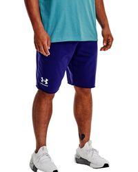 Under Armour - S Rival Terry Shorts Blue Xxl - Lyst