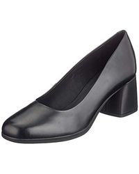 Geox D Calinda Mid B, Zapatos de tacón con Punta Cerrada para Mujer - Negro