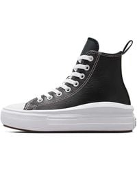 Converse - Chuck Taylor All Star Move Platform Leather Sneaker - Lyst