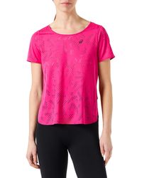 Asics - 2012c228-702 Ventilate Actibreeze Ss Top T-shirt Pink Rave M - Lyst