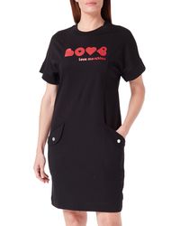Love Moschino - Comfort fit Short-Sleeved Dress - Lyst