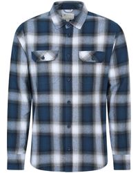 Mountain Warehouse - Lightweight & Breathable Casual Checks Shirt In 100% Cotton With Buttoned Front Pockets - For Travel & Walking Corn Blue - Lyst