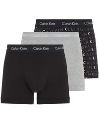 Calvin Klein - Confezione da 3 Boxer a Vita Bassa – Cotone Elasticizzato - Lyst