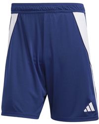 adidas - Teamsport Textiel - Shorts Tiro 24 2-in-1 Kort Blauw Wit - Lyst