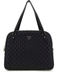 Guess - Borsa a tracolla con scomparto per laptop Giully Travel Tote Black nero - Lyst