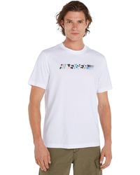 Tommy Hilfiger - Multicolour Hilfiger Tee MW0MW34419 T-Shirts ches Courtes - Lyst