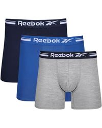 Reebok - Calzoncillos De Hombre En Azul Marino/azul/gris Boxer Shorts - Lyst