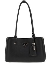 Guess - Meridian Girlfriend Satchel Black - Lyst