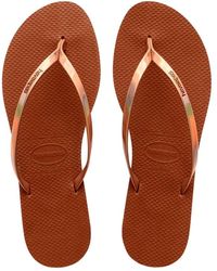 Havaianas - , , You Metallic, City Sandals, Rust, 8 Uk - Lyst