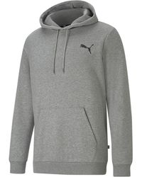 PUMA - Essentials Small Logo Hoodie Grey Size Xl - Lyst