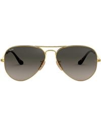 Ray-Ban - Rb3025 Aviator Large Metal Sunglasses, Gold/grey Gradient, 62 Mm - Lyst