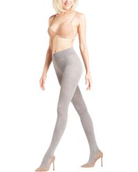 Falke Strumpfhosen Softmerino - Merinowoll-/Baumwollmischung, 1 Paar, Grau (Light Grey Melange 3830), Größe: M/L