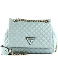 Guess - Rainee Quilt Convertible Xbody Flap Bag Sky Blue - Lyst