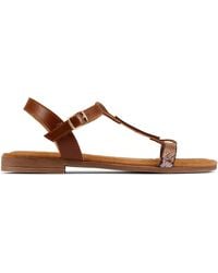 Clarks - Axelle Ray Leather Sandals In Tan Standard Fit Size 7 - Lyst