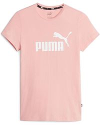 PUMA - T-Shirt "Essentials+ Metallic Logo T-Shirt Damen" - Lyst
