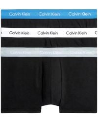 Calvin Klein - 3er Pack Boxershorts Low Rise Trunks Baumwolle mit Stretch - Lyst