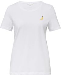 S.oliver - Jersey-T-Shirt mit Stickerei weiß 40 - Lyst