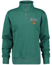 GANT - Graphic Half Zip Sweatshirt - Lyst