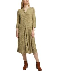 Esprit Millefleurs-Kleid aus LENZINGTM ECOVEROTM - Grün