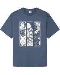 Springfield - Japan Waves Triptych SS Graphic T-Shirt. 100% BCI Cotton Camiseta De Algodón - Lyst