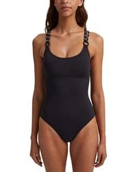 Esprit Moonrise Beach Ay Swimsuit Solid bañadores - Negro