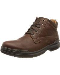 Clarks - Rockie 2 Up Gore-tex Leather Boots In Mahogany Wide Fit Size 8 - Lyst