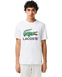 Lacoste - Big Crocodile Printed T Shirt - Lyst