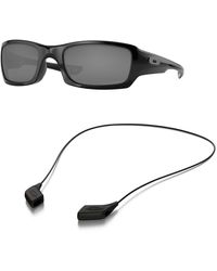 Oakley - Sunglasses Bundle: Oo 9238 923806 Fives Squared Polished Black B Accessory Shiny Black Leash Kit - Lyst