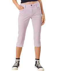 S.oliver - Slim: Colored Capri-Jeans Purple Stretched d 40 - Lyst