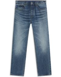 HUGO - Jonah Regular Fit Jeans In Medium Blue Stone-washed Cotton Denim - Lyst