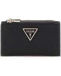 Guess - Meridian Wallet Slg With Card Holder Bg877836 Black - Lyst