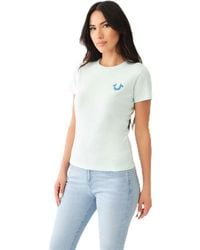TRUE RELIGION - S Horseshoe T-shirt Glacier 10 - Lyst