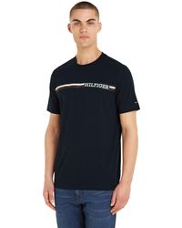 Tommy Hilfiger - T-Shirt Kurzarm Monotype Chest Stripe Tee Rundhalsausschnitt - Lyst