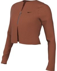 Nike - Damen Sportswear Chll KNT Rib Fz Crdgn Veste - Lyst