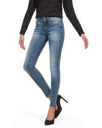 G-Star RAW Denim Lynn Mid-waist Skinny Jeans in Grey (Dusty Grey) (Blue) -  Save 67% - Lyst