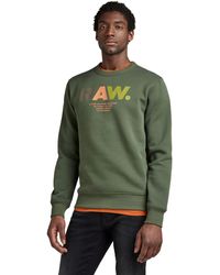 G-Star RAW - Premium Graphic Crew Neck Sweatshirt - Lyst