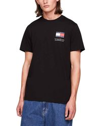 Tommy Hilfiger - Tommy Jeans Camiseta de ga Corta para Hombre Essential Flag Tee Slim Fit - Lyst