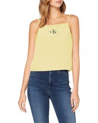 Calvin Klein Poly Satin Weave Camisole Blusa - Rosa