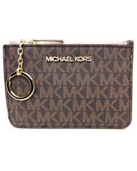 Buy Michael Kors Jet Set Travel Small Top Zip Coin Pouch with ID Holder  Saffiano Leather (Luggage) at