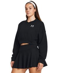 Under Armour - Rival Terry Oversized Crop Crew - Lyst