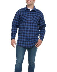 Wrangler - Big And Tall Flannel Shirt For – S Button Down Plaid - Lyst