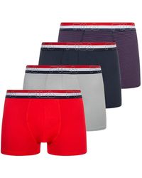 Fila - Pack X4 Boxers Rouge/Gris Brief Rouge m - Lyst