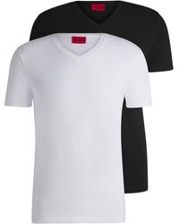 HUGO - Two-Pack Of V-Neck T-Shirts - Lyst