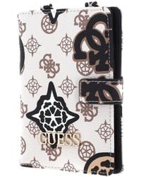 Guess - House Party Passport Case Cream Logo Multi - Lyst