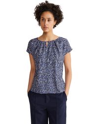 Street One - T-Shirt mit Muster intense royal blue 40 - Lyst