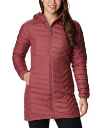 Columbia - Powder Lite Beetroot Xl Quilted Coat - Lyst