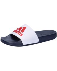 adidas - Adilette Shower -volwassene Flip Flops,ftwr White Better Scarlet Victory Blue,51 1/3 Eu - Lyst